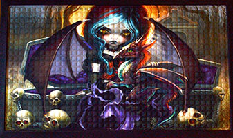 17 5/8" x 19 1/2" Vampire Girl doormat