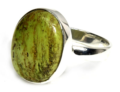 Gaspeite ring Sterling Silver