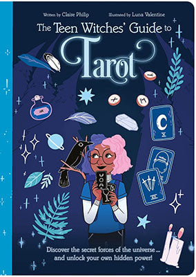 The Teen Witches' Guide to Tarot book cover by Wolf Moon Azure beginner tarot book for young witches