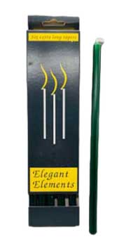 10 inch chime candles set in green packaging for elegant home decor and celebrations