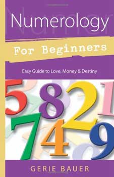 Numerology for Beginners book by Gerie Bauer with colorful numbers illustration on the cover