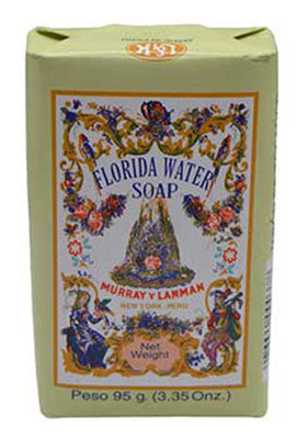 Florida Water soap by Wolf Moon Azure in decorative packaging for refreshing cleansing