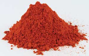 Red Sandalwood Powder for Rituals in a mound, ideal for spiritual practices and ceremonies