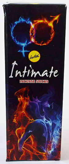 Wolf Moon Azure Intimate Incense Sticks Box with vibrant fiery design for relaxation and mood enhancement
