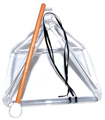 7 inch glass singing pyramid with wooden mallet for sound healing and meditation