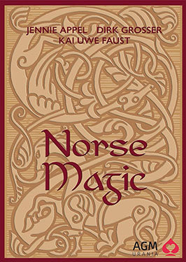 Norse Magic oracle deck featuring intricate Norse designs on a textured cover