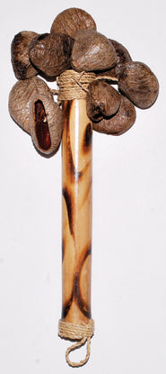 Bamboo shaker for rituals handcrafted by Wolf Moon Azure for sound healing practices