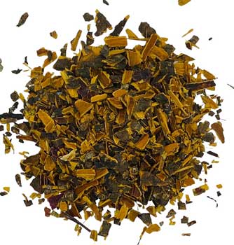 Buckthorn bark cut 2oz from Wolf Moon Azure, featuring finely chopped herbal pieces in a natural texture