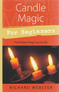 Candle Magic for Beginners book by Richard Webster featuring glowing candles on the cover