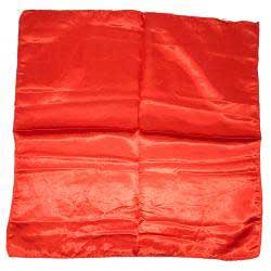 Wolf Moon Azure red altar cloth satin square with visible folds for ceremonial and decorative use