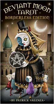 Deviant Moon tarot deck Borderless Edition book by Patrick Valenza featuring surreal art cover