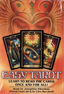Easy Tarot deck and book set featuring vibrant tarot cards and guidebook by Josephine Ellershaw