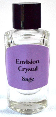 Wolf Moon Azure Envision Crystal Sage Oil in a glass bottle for cleansing with white sage oil for cleansing