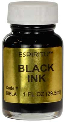 Wolf Moon Azure Black Ink for Rituals in a 1 fl oz bottle with a gold label