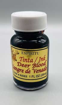 Wolf Moon Azure Deer Blood Ink for rituals in a 1 FL OZ bottle, ideal for spiritual practices