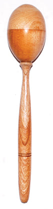 Handcrafted wooden maraca for spiritual rituals with a smooth finish and ergonomic design