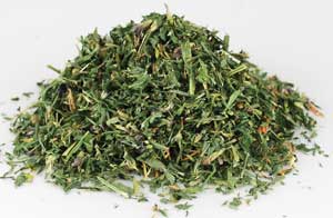 Alfalfa cut for spells in a pile, perfect for magical uses and herbal rituals