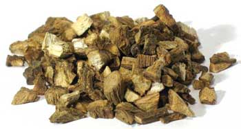 Dried burdock root cut 2oz displayed in a pile, ideal for herbal remedies and teas