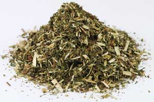 Meadowsweet cut herb 2oz from Wolf Moon Azure in a mound showcasing its natural texture and color