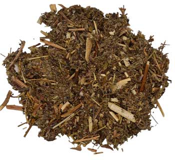 Mugwort herb cut 2oz from Wolf Moon Azure, featuring a loose, dried blend of herbal pieces