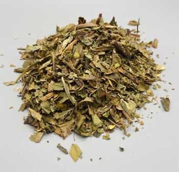 Loose deer's tongue herb 2oz from Wolf Moon Azure, featuring dried green leaves and natural texture