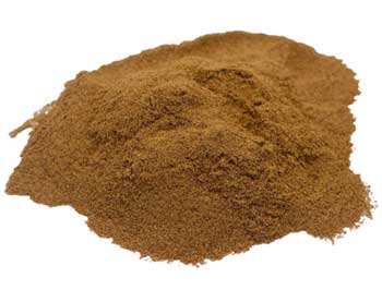 Catuaba bark powder by Wolf Moon Azure, a fine brown herbal powder for natural health benefits
