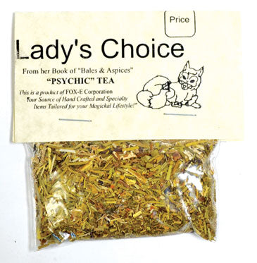 Lady's Choice Psychic Tea for Intuition in a packet with herbal blend for enhancing intuition
