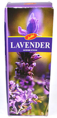 Lavender incense sticks box featuring a vibrant lavender flower design for a calming aroma