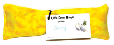 Bright yellow energy eye pillow from Wolf Moon Azure for relaxation and soothing comfort