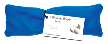 Focus eye pillow by Wolf Moon Azure in vibrant blue for relaxation and stress relief