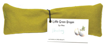 Wolf Moon Azure Healing Eye Pillow in Soft Green for Relaxation and Stress Relief