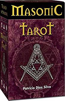 Masonic Tarot deck book by Patricio Diaz Silva with symbolic Masonic square and compass design