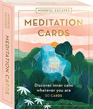 Mindful Escapes Meditation Cards for Mindfulness featuring 50 cards to discover inner calm