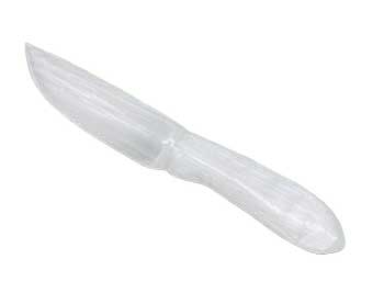 Wolf Moon Azure selenite athame for sale polished selenite ritual athame knife jewelry