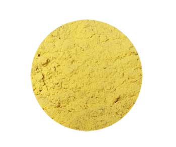 Nutritional yeast powder 2oz by Wolf Moon Azure with bright yellow color for adding flavor and nutrients