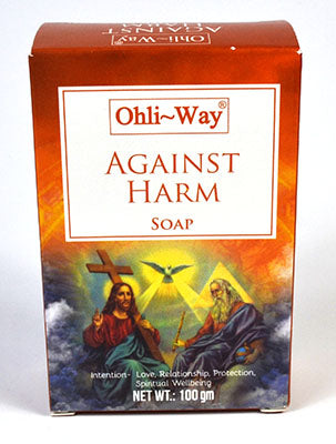 Ohli-Way Against Harm Spiritual Soap featuring protective imagery for well-being