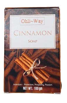 Wolf Moon Azure Cinnamon Soap Bar with a warm, inviting cinnamon scent for a delightful cleansing experience