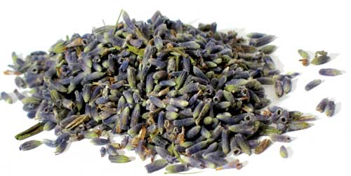 Organic whole lavender flowers in a pile, perfect for aromatherapy and cooking