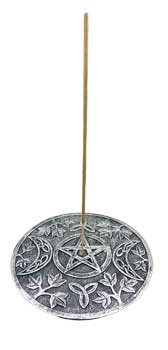 Wolf Moon Azure pentagram incense burner with detailed design for calming incense rituals