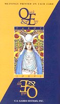 Quick and Easy Tarot deck packaging featuring a mystical female figure on ice card design