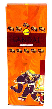 Sandal incense sticks box featuring colorful elephant design for a soothing aromatic experience