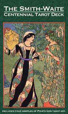 Smith-Waite tarot deck for sale showing detailed vintage card artwork from The Smith-Waite Centennial Tarot Deck