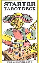 Starter tarot deck book from Wolfmoon store featuring classic tarot card illustrations for beginner tarot deck users