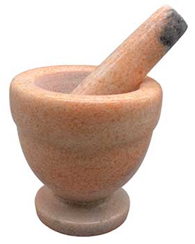 Sunset jade mortar and pestle set from Wolf Moon Azure, perfect for grinding spices and herbs