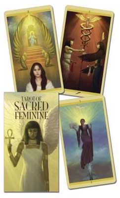 Tarot of Sacred Feminine deck cards featuring mystical and symbolic artwork from www.Wolfmoon.store