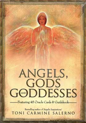 Angels Gods Goddesses Oracle deck book featuring 45 oracle cards and guidebook by Toni Carmine Salerno