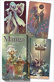 Traditional Manga tarot deck book and cards featuring detailed anime-style illustrations