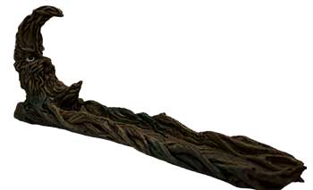 Treen Man Moon incense burner featuring a detailed tree design for serene aromatherapy