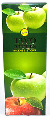 Two Apples Incense Sticks by Wolf Moon Azure featuring refreshing apple fragrance and vibrant packaging