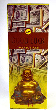 Wolf Moon Azure Good Luck Incense Sticks with Buddha design and money background for attracting prosperity